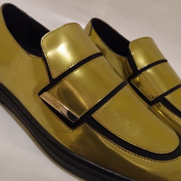 Jimmy Choo Metallic Gold Patent Leather Grove Slip-On - EU44 US11 - Picture 8 of 10